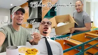 REORGANIZE MY KITCHEN WITH ME + COOKING CURRY SHRIMP + HOT PILATES | QUITE PERRY