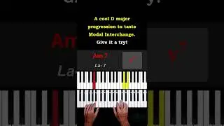 Cool D Major Chord Progression with Modal Interchange - Piano Tutorial