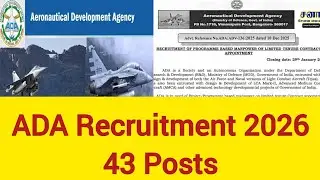 ADA Recruitment 2026 | 43 Project Admin Assistant, Project Technical Assistant and More Posts