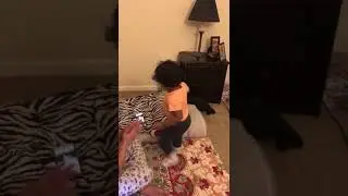 2yr old celebrating TRS victory in USA