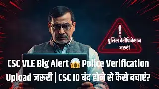 CSC Latest News Today | Police Verification Upload Mandatory for CSC VLE | Important Update