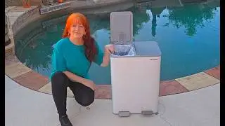 Lovewind 16-Gallon Dual Kitchen Trash Can | Soft-Close, Hands-Free Recycling Bin
