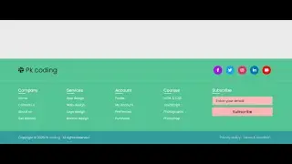 Responsive Website Footer Design using HTML And CSS