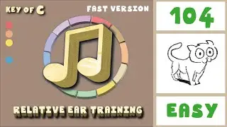 🎵 0104 - Relative Ear Training FAST VERSION (🔑 of C / Lvl 3-DRMS : 🟢Easy)