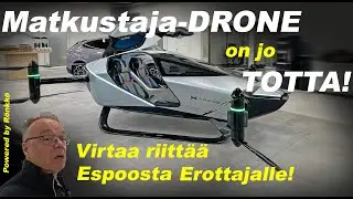 T&auml;m&auml; drone kuljettaa matkustajia - istuin etupenkille Suomessa!