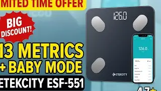 Smart Fitness Scale &ndash; See 13 Metrics Fast! #EtekcityScale #SmartFitness #HealthTracker #VesyncApp