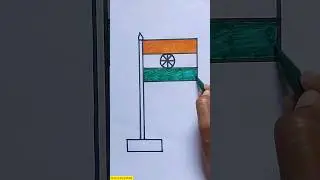Flag Drawing 🇮🇳# Independence day Flag Drawing #colouring