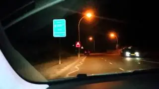 driving in nicosia at night time, cyprus (feb 2016)