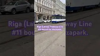 Riga (Latvia) Tramway Line #11 bound for Mezapark.🇱🇻 #tramspotting #tramway #tram #riga #railfan