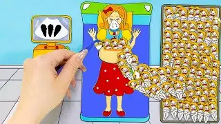 【🐾paper diy🐾】#5 Pregnancy Process - Challenge to Give Birth to 100 Baby Girls | Su Paper Diy