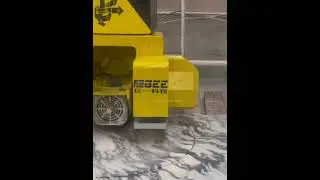 5-Axis CNC Machining a Calacatta Viola Marble Round Coffee Table Top