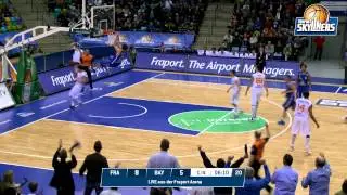 FRAPORT SKYLINERS mit Highlight-Dunking-Doppelpack beim Basketball Heimspiel in Frankfurt
