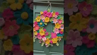 Crochet spring wreath design ideas 💐