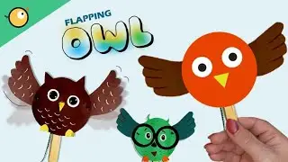Flapping Owl | Puppet Craft | How to make a flapping owl easy and simple | Moving Owl | Moving Toy