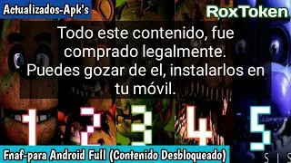 DESCARGA FNAF 1, 2, 3, 4, 5 Apk's MEDIAFIRE | ROXTOKEN y ROXY COOPERSON