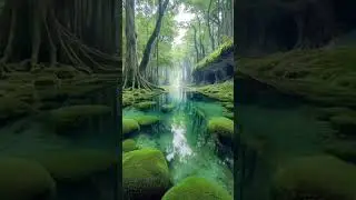 Amazing Jungle View 🌿 | River, Green Mountains & Nature Sounds #shorts