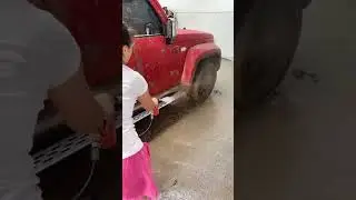 clean the CUTEST truck in the world! #landscape #cleaning