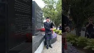 Ron Turcotte tribute, Ian Martin Bag Piper plays Amazing Grace