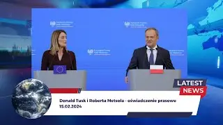 Donald Tusk i Roberta Metsola - oświadczenie prasowe - WirtualneMedia.info