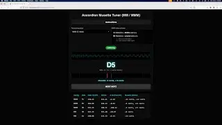 Demonstration of my new Accordion Musette Tuner tool