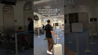 Gotta see my gate first before i can relax 😅 #travelhumor #vacationvibes #airportlife