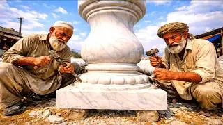 Marmer Tiang Pagar &ndash; Proses Produksi Tradisional Pakistan @AmazingExperts