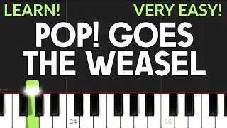 Pop! Goes The Weasel - Nursery Rhyme | VERY EASY Piano Tutorial & SHEET MUSIC