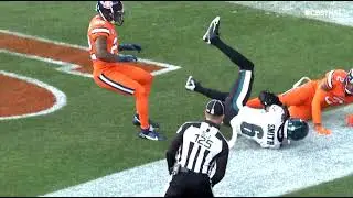 DeVonta Smith toe tap catches