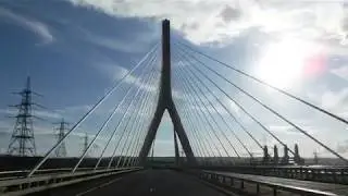 Road Trip over Flintshire Bridge A548 Connahs Quay Deeside Wales UK