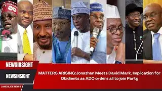 MATTERS ARISING:Jonathan Meets David Mark, Implication for Obidients as ADC orders all to join Party