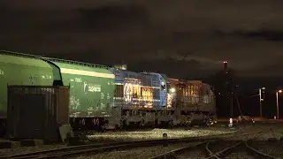 Тепловозы C36-7i-1545+ТЭМ7-0234 на ст. Мууга / C36-7i-1545+TEM7-0234 at Muuga station