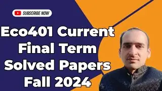 Eco401 Current Final Term Solved Papers Fall 2024
