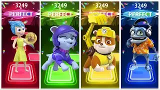 Inside out 2 - Joy 🆚 Paw patrol - Roxi 🆚 Rubble 🆚 Crazy Frog 🎶 Tiles Hop EDM Rush