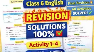 Class 6 English Blossoms Revision 🔥 Activity 1&ndash;4 | Page 1&ndash;2 | Complete 💯 Solutions | WBBSE
