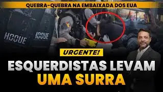 Protest at US Embassy ends in vandalism!