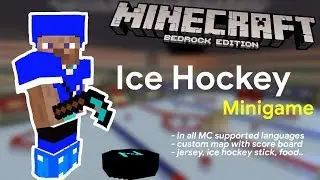 Ice Hockey Minigame V2 Official Trailer | Minecraft PE (Bedrock)/Win10 [Map+Add-On]