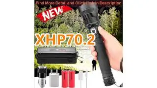 Review 2020 Brightest Aliexpress11.11 LED Flashlight XLamp XHP70.2 USB Zoomable 3 modes Torch 26650
