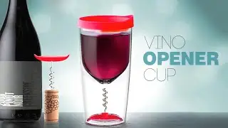 Vino Wine Cup & Bottle Opener, 12oz. - Branded Drinkware by Promotions Now