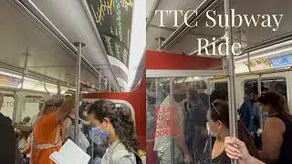 Toronto TTC Bloor-Danforth Subway Train Ride at Rush Hour 8/10/2022