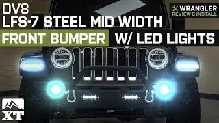 Jeep Wrangler JL DV8 LFS-7 Steel Mid Width Front Bumper w/ LEDs (2018) Review & Install