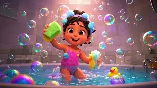 Splish, Splash, A Rainbow Bath | Color Learning Bath Time Rhyme for Kids | Nursery Rhymes & Songs