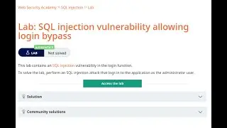 Web Security Academy | SQLi | 2 - Login Bypass