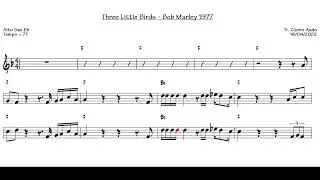 Three Little Birds - Bob Marley 1977 (Alto Sax Eb) [Sheet music]