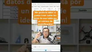 C&oacute;mo extraer datos de una tabla por medio de un n&uacute;mero de identificaci&oacute;n en Excel, usando filtrar.