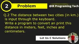Convert kilometer distance in meters, feet, inches, and centimeters using C Program #c_programing