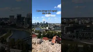 Vilnius city view from the Gedeminas Tower. 💚#shorts #travel #vilnius
