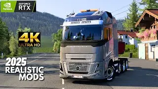 Euro Truck Simulator 2 Realistic Graphics Mods - RTX 5090 4K Gameplay | Volvo FH Series 6