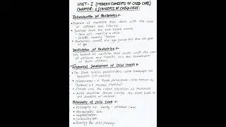 Modern concepts of child care //Concepts of child care //Child health nursing //Notes //Unit-1 //1