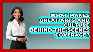 What Makes Great Arts And Culture Behind-the-scenes Coverage? - Journalism Explained