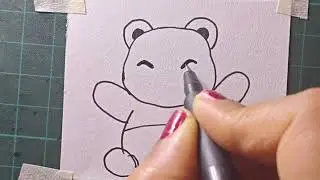 Easy Panda 🐼 drawing 😍 #drawing #easydrawing 